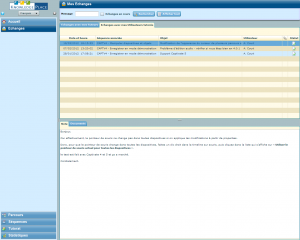 Echanges entre utilisateurs et tuteurs